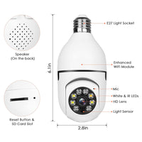 MULTI-FUNCTIONAL WIRELESS SMART HD LIGHT BULB SECURITY CAMERA WITH MOTION SENSORS