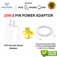 Pack of 25w Original Adapter with 60Watt supported Lightning Cable