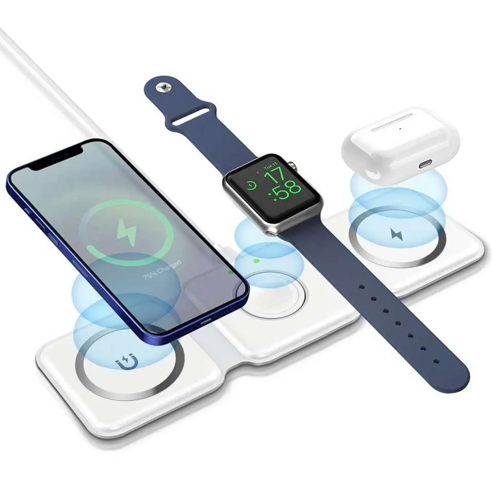 Wireless Charger for iPhone - 3 in 1 Charging Station