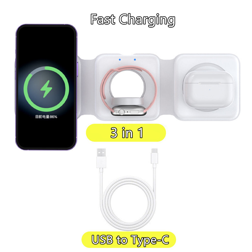 Wireless Charger for iPhone - 3 in 1 Charging Station