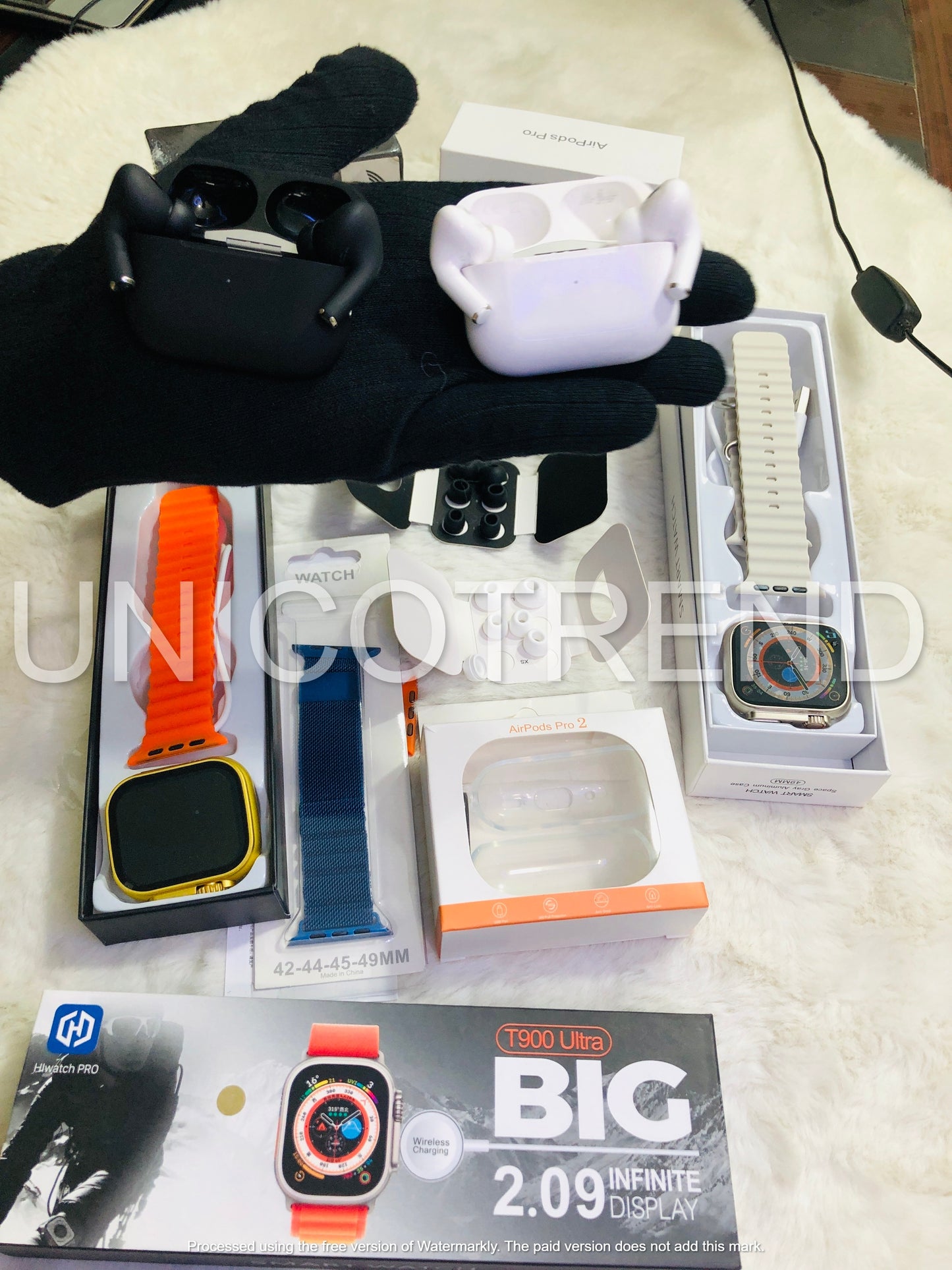 T900 ULTRA SMART WATCH+ AIRPORDS PRO 2 FREE POUCH+METAL STRAPS