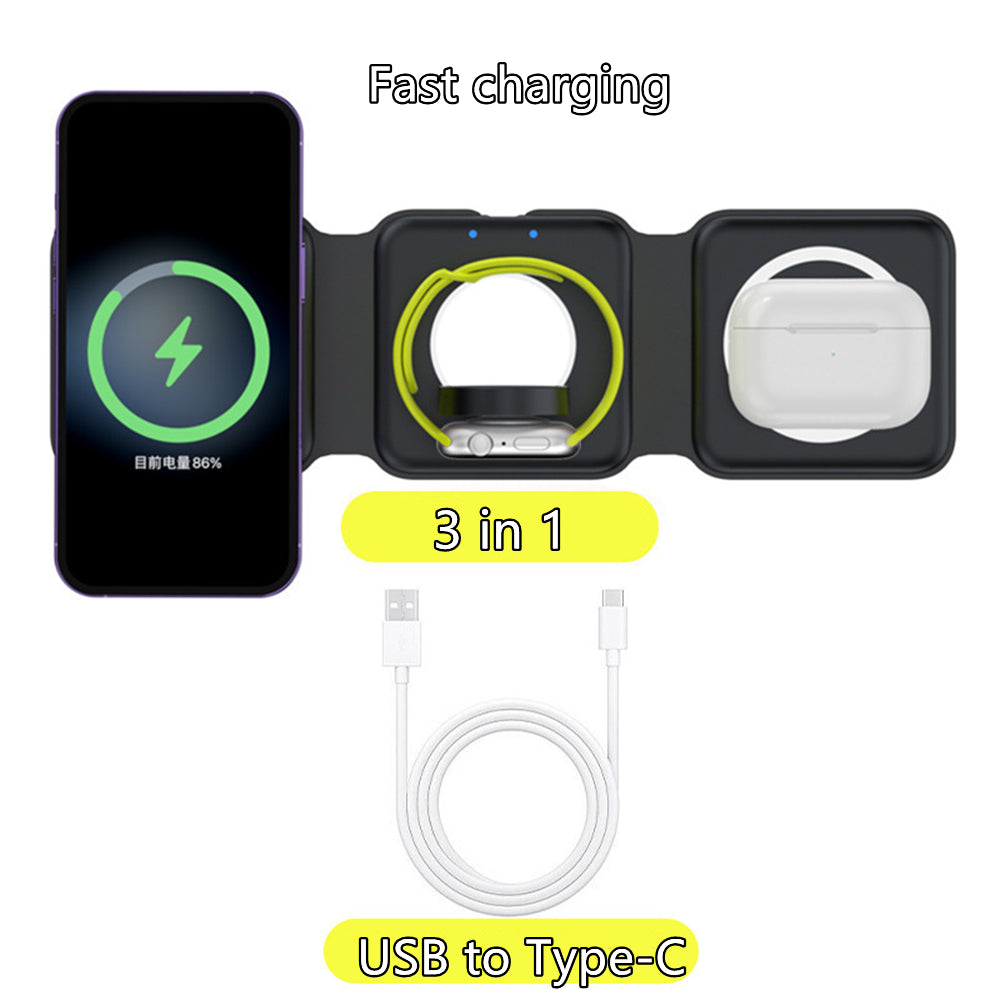 Wireless Charger for iPhone - 3 in 1 Charging Station